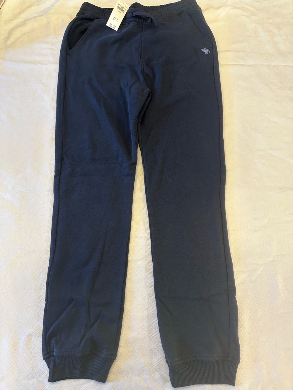 Sweatpants Abercrombie Kids Jogger Navy Blue Boys Size 15/16 NWT